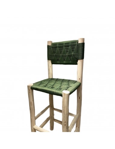 Tabouret de bar BASTIA kaki 40x40xH110cm basket pas cher