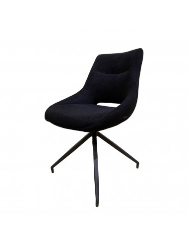 Chaise STORY Black bouclette 52x60xH85.5cm le des métaux précieux