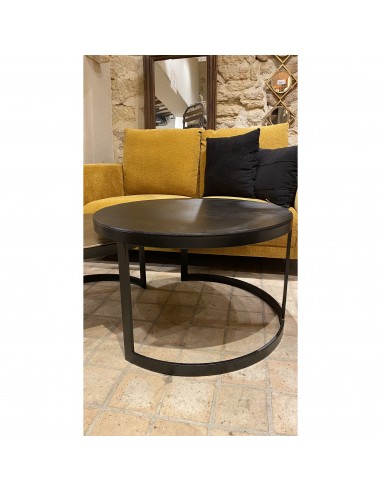 Table Basse NOMI Noir Ø75xH46 cm Par le système avancé 