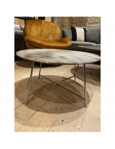 Table Basse VAGUE Nickel Ø74xH37 cm livraison gratuite