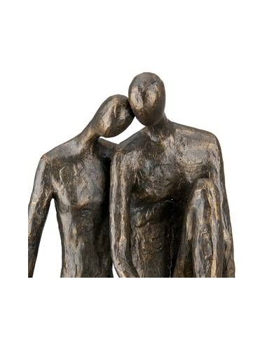 Figurine Bronze Résine COUPLE 13x17xH35 cm pas cheres