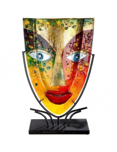 Vase Visage OEIL BLEU Multicolore 10x28.5xH47 cm de pas cher