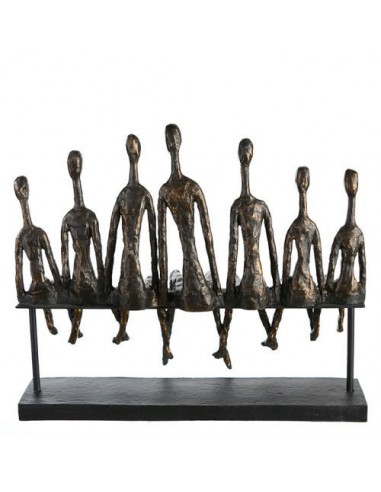 Sculpture COMMUNAUTÉ Métal Résine Bronze 11x40xH35 cm plus qu'un jeu 