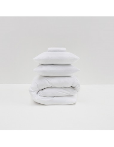 Parure de lit en percale de coton lavé 120 fils • Blanc sur le site 