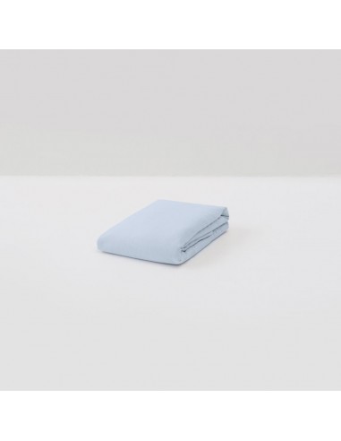 Drap housse en lin lavé 190g/m² • Bleu Glacier Amélioration de cerveau avec