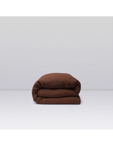 Housse de couette en lin lavé 190g/m² • Cacao votre