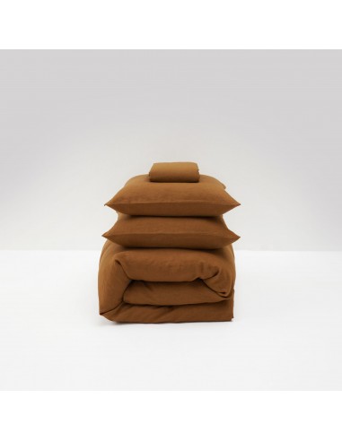 Washed linen bed set 190g/m² • Moka hantent personnes