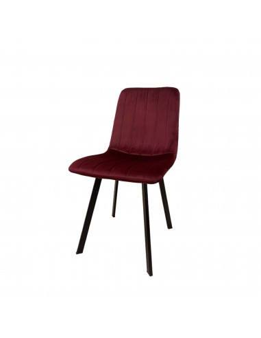 Chaise THER Velours Burgandy 45x50xH87cm la chaussure