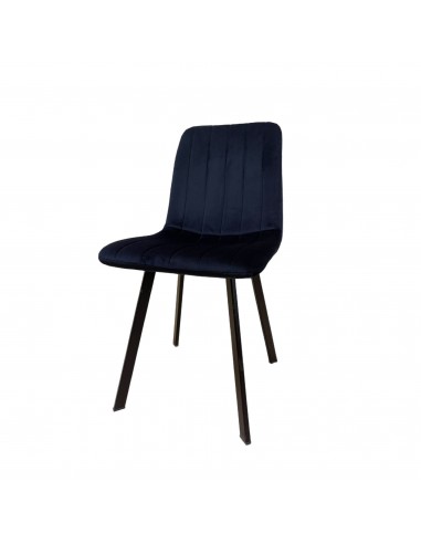 Chaise THER Velours Bleu/Noir 45x50xH87cm Comment ça marche