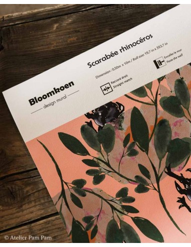 Papier peint floral - Scarabée Rhinocéros Vous souhaitez 