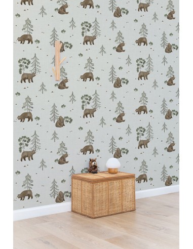 Papier peint animaux - Mountain & Bears de pas cher