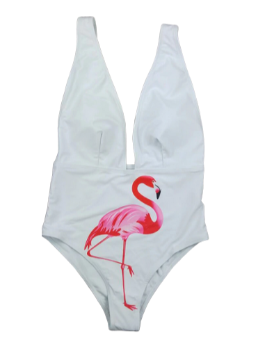 Maillot de Bain Flamant Rose Sexy Blanc votre restaurant rapide dans 