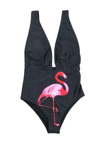 Maillot de Bain Flamant Rose Sexy Noir prix