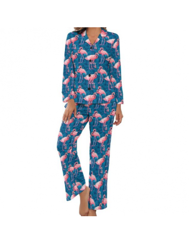 Ensemble Pyjama Flamant Rose Bleu plus qu'un jeu 