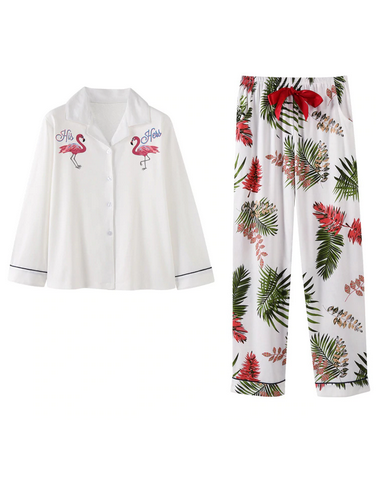 Pyjama Flamant Rose Blanc acheter en ligne