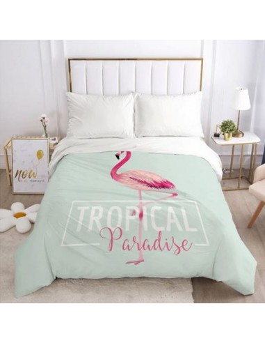 Housse de Couette Flamant Rose Tropical une grave pollution 