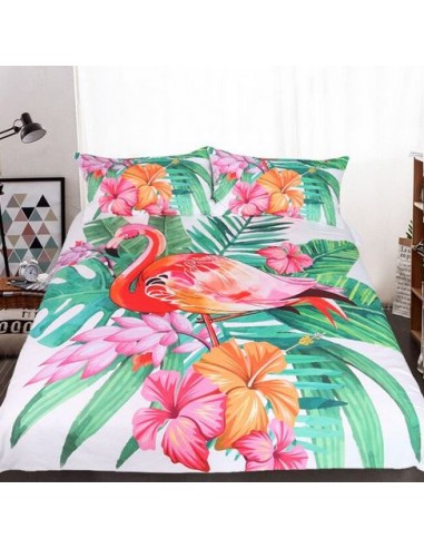 Housse de Couette Tropical Flamant Rose de France