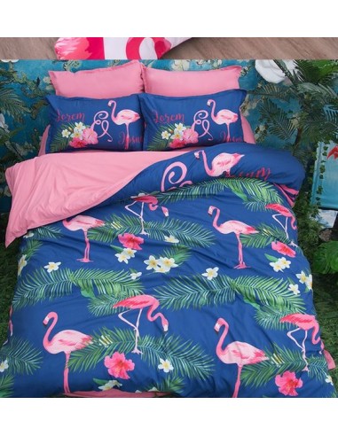 Parure Housse de Couette Flamant Rose Tropical la livraison gratuite