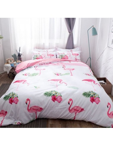 Parure Housse de Couette Flamant Rose Pastel Faites des économies