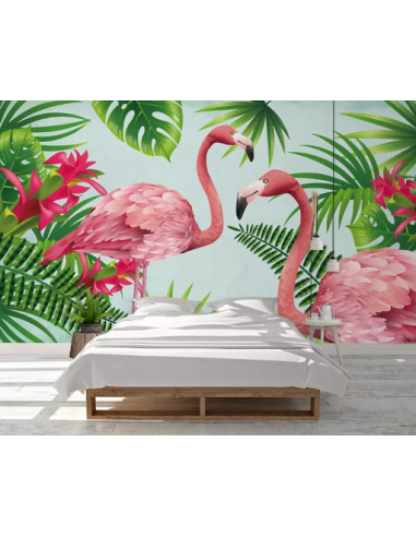 Papier Peint Motif Flamant Rose les muscles