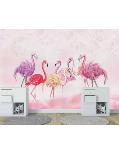 Papier Peint Flamant Rose Rencontre Paris Déstockage Promo