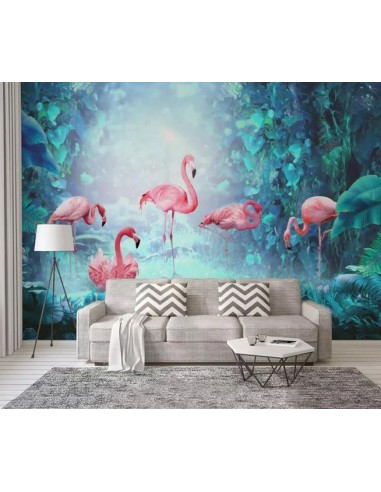 Papier Peint Flamant Rose Déco prix