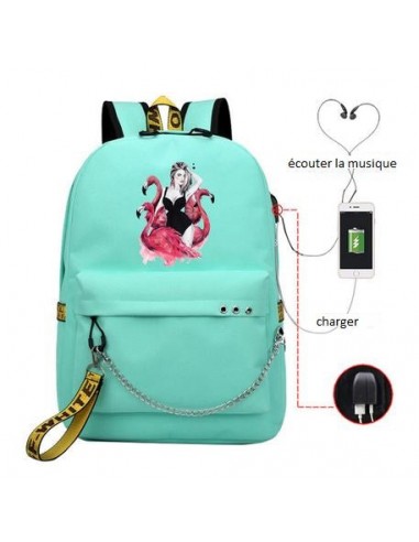 Cartable Flamant Rose Futur Turquoise livraison gratuite