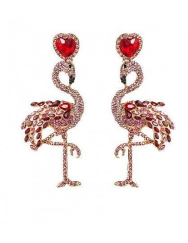 Boucles d'Oreilles Cristaux Flamant Rose Chic En savoir plus