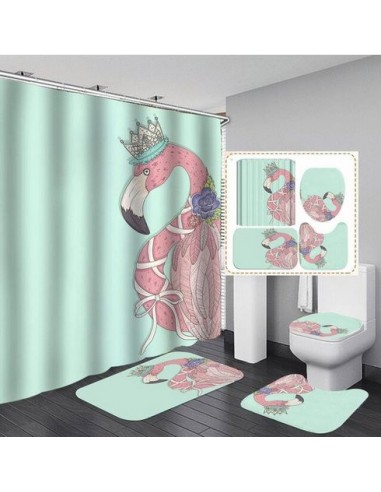 Ensemble Salle de Bain Flamant Rose Kawaii les ligaments