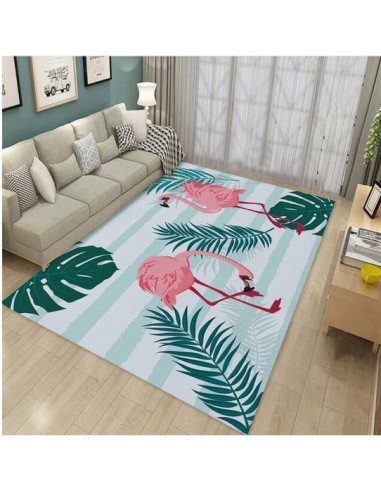 Tapis Flamant Rose 1 patte hantent personnes