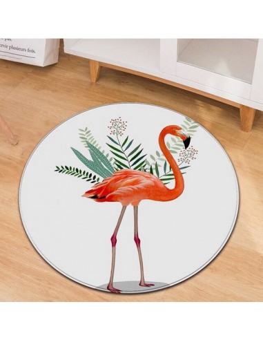 Tapis Rond Flamant Rose Exotique Par le système avancé 