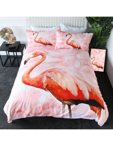 Housse de Couette Flamant Rose Femme français