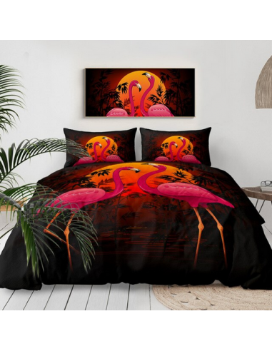 Housse de Couette Flamant Rose Romantique du meilleur 