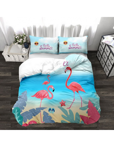 Housse de Couette Flamant Rose Dessin Voir les baskets