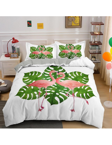 Housse de Couette Flamant Rose pour Adulte Paris Déstockage Promo