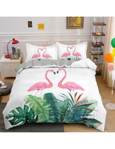 Housse de Couette Flamant Rose pour Couple 2024