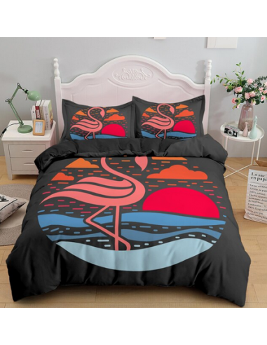 Housse de Couette Flamant Rose Microfibre En savoir plus