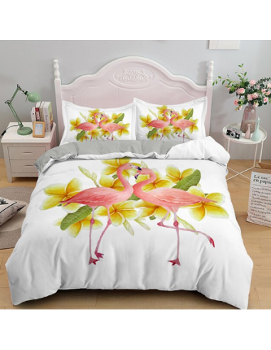 Housse de Couette Flamant Rose Unisexe les ctes