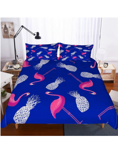 Housse de Couette 3D Flamant Rose une grave pollution 