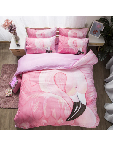 Housse de Couette Flamant Rose 220x260 à prix réduit toute l'année