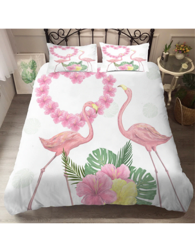 Housse de Couette 90x190 Flamant Rose l'achat 