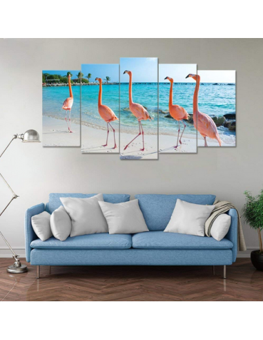 Tableau Triptyque Flamant Rose pour bénéficier 