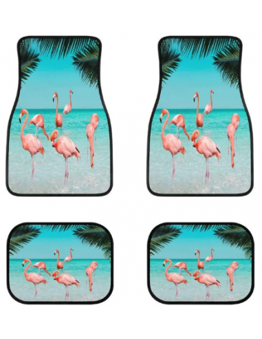 Ensemble complet de Tapis de sol de Voiture Flamant Rose de France