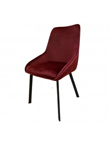 Chaise MARIZAN Velours Burgandy 50x50xH86cm de l' environnement