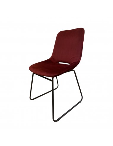 Chaise BUBBLE Velours Burgandy 48x52xH87cm Amélioration de cerveau avec