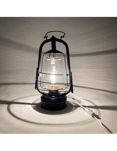 Lampe tempête ancienne électrifiée soldes