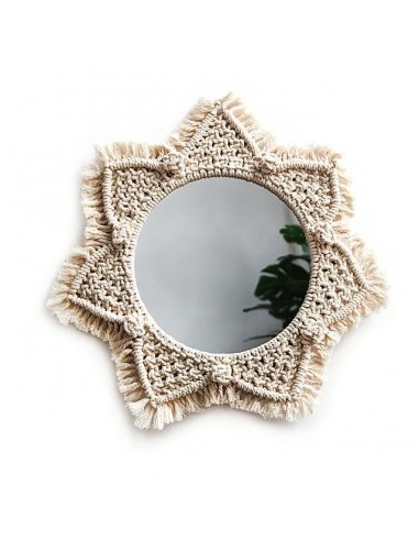 Miroir en Macramé Stella les ctes