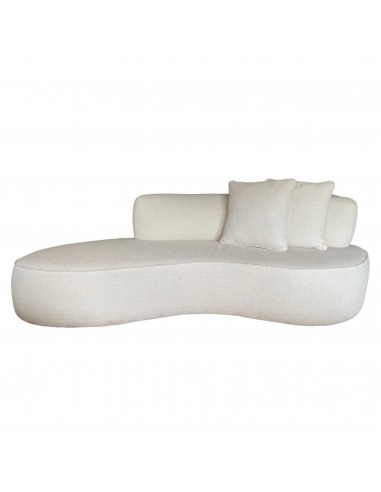 Canapé SONIA Bouclettes Blanc 230x90xH85cm livraison gratuite