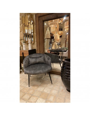 Fauteuil GUSTAVE velours Bronze 72x73xH66cm ouvre sa boutique